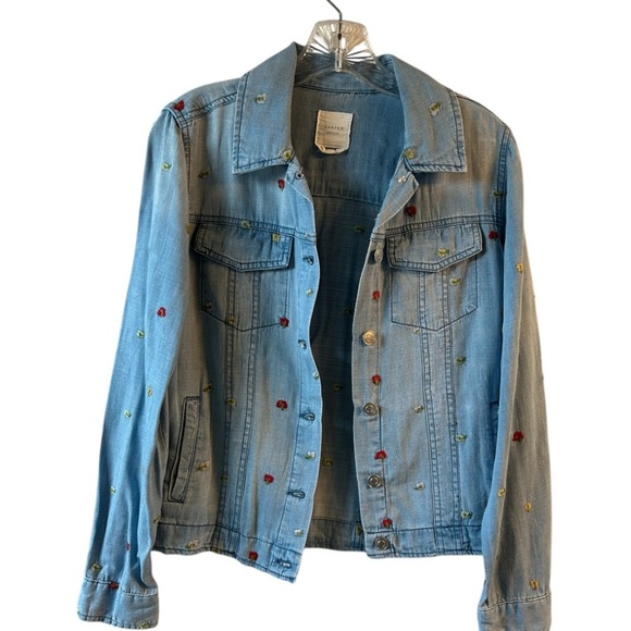 Harper Heritage floral Embroidered Denim Jacket - Picture 4 of 9